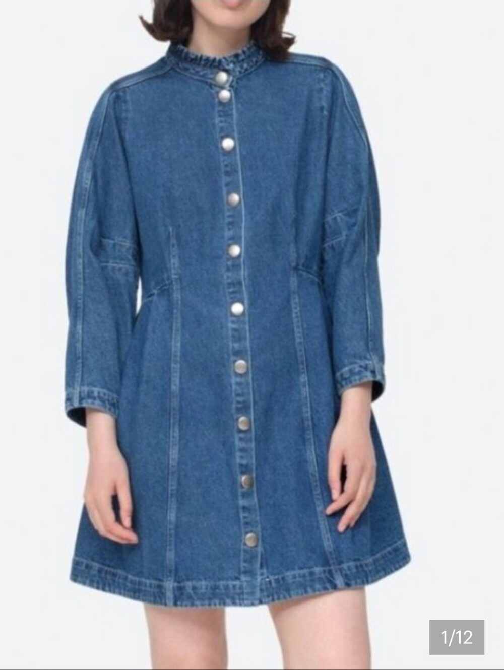 SEA New York Denim Marble Mini Dress